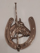  brass horse shoe foldable wall mounted coat hanger