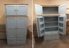 Painted 4 Door Larder Cupboard With Spice Racks- F&B Lulworth Blue 
