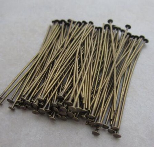200pcs antique brass - brass, pins