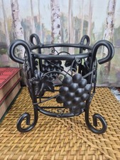 Vintage Black Metal Grapevine