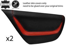 BLACK & RED 2X REAR DOOR CARD