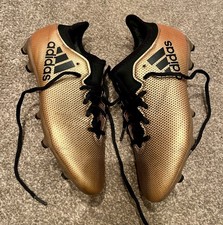 Adidas X Techfit Gold & Black Football Boots Size UK 5.5