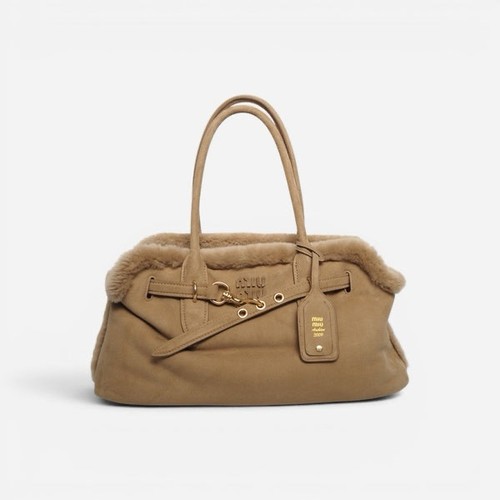 New miu - new, suede-shearling