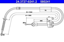 Genuine ATE Brake Cable For