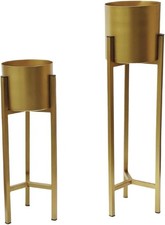 Gold Set of 2 Planter Pots