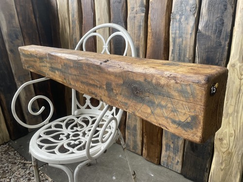 Reclaimed solid wood fireplace - wood,