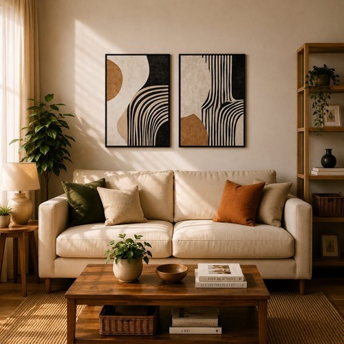 Set abstract framed wall - set, 2