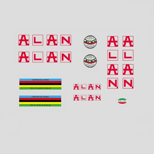 Alan bicycle frame stickers - stickers,