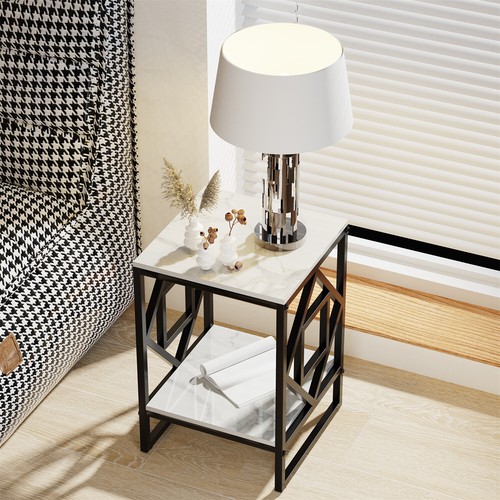 Tier real marble side table - real,
