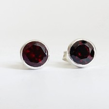 Sterling 925 Silver Red Cut