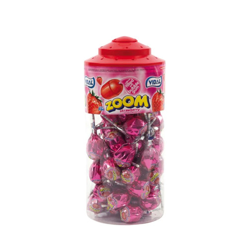 Vidal strawberry zoom lollies - vidal,