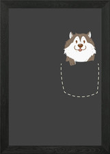 Wolf Pup In Your Pocket Framed