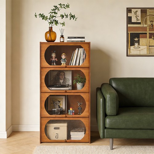 Tier wooden bookcase - 4-tier,