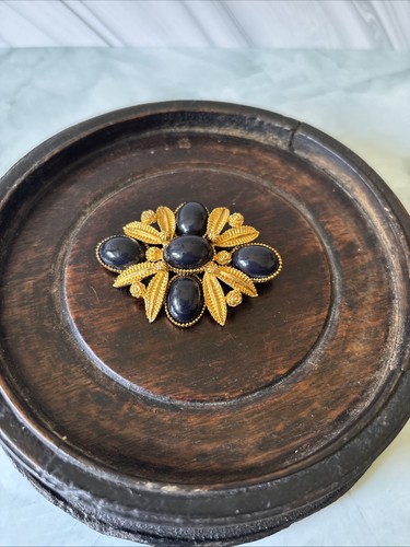 C1980s brooch statement gold - brooch,