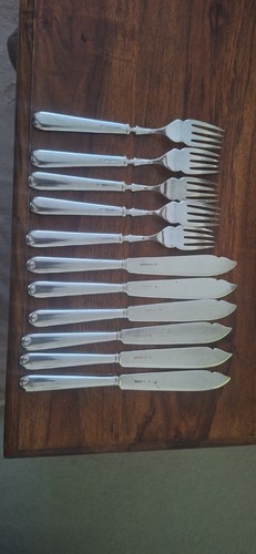 Silver plated fish knives and - plated,