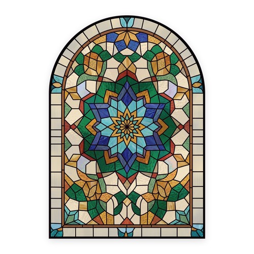Emerald starburst arch stained - starburst,