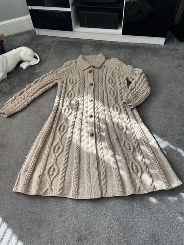 Aran hand knitted long - knitted, ladies