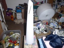 Large grey ceramic vase