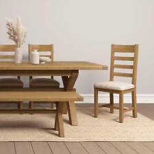 Raithwaite Barker Stone House Rustic Oak 2m Cross Leg Bench Dining Table