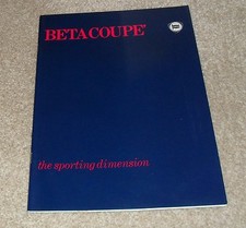 Lancia Beta Coupe Brochure