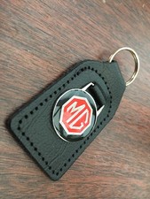 Mg  Black Leather  Key ring