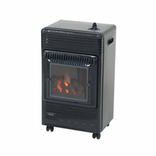 Lifestyle Living Flame Portable Indoor Gas Cabinet Heater - Black 3.4kW BNIB