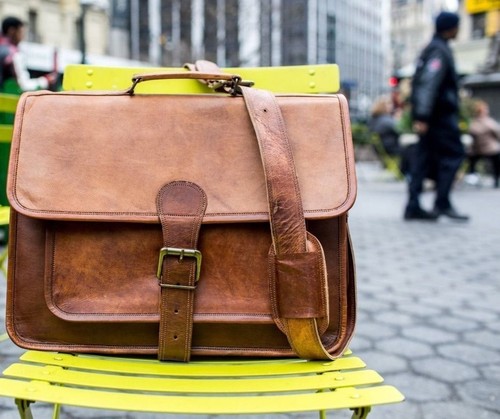 Bag leather laptop vintage - bag,