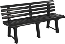 3-Seater Plastic Garden Bench