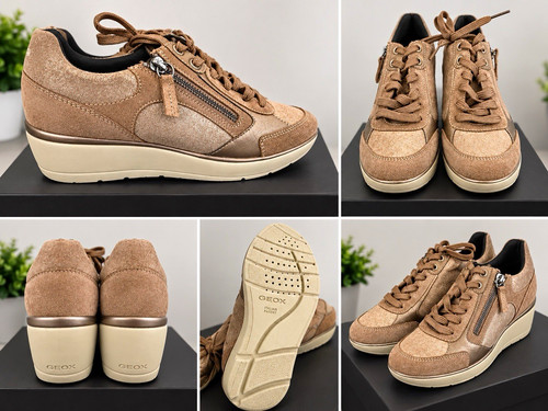Geox brown beige floral - brown/beige,