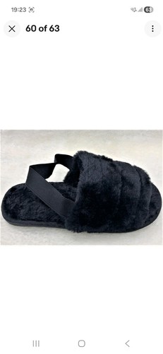 Ladies faux fur fluffy sliders - ladies,