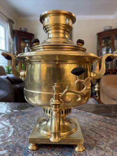 Imperial russian brass samovar - imperial,