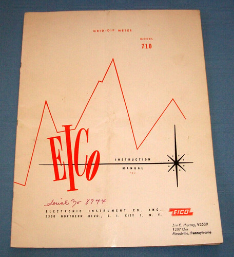 Eico 710 original manual - original,