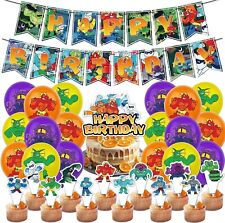 Heroes of Goo Jit Zu Birthday Party Decoration Set Banner Balloons Cake Topper