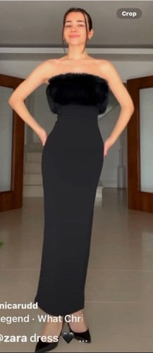 Zara black faux - zara,
