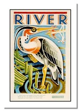 River transportation poster - river,