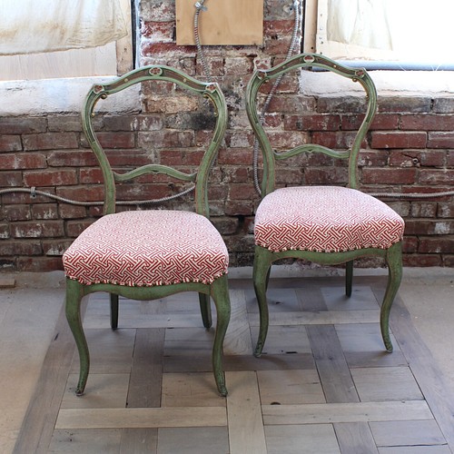 Pair victorian side chairs - pair,