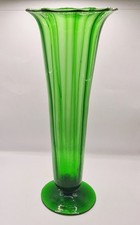Large Green Art Deco Fluted
