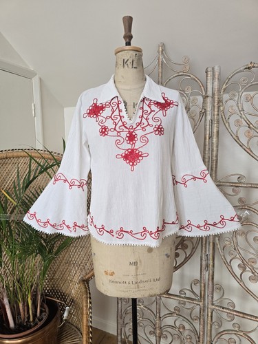 Vintage floral cheesecloth
