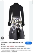 Ted Baker Nerida Opal Long Sleeve Fit & Flare Dress Size 4 UK 14