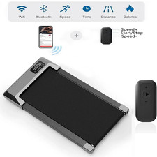 Foldable 2-in-1 Walking Pad Treadmill Quiet Under-Desk Home Office Fitness