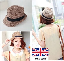 Women Ladies Summer Straw Sun