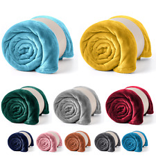 Super Soft Large Fleece Blanket Sofa Bed Mink Throw Faux Fur All Season Blankets