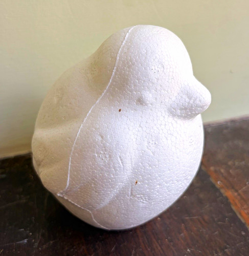 White polystyrene bird - polystyrene,