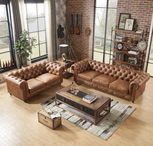 Chesterfield leather sofa - chesterfield,