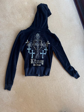 Lipsy Black Diamante Velour