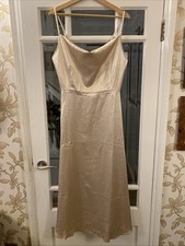 Cream Cowl Pearl Strap Dress