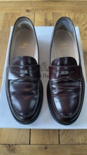 Mr Hare Lucky Leather Penny Loafer Shoes With Heavyweight Rubber Sole Uk Size 8