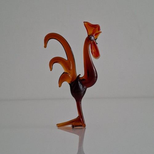 Vintage art glass chicken - art,