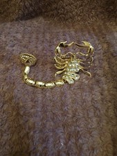 Women Ring 2 Fingers Fashion Jewelry Gold Metal Scorpion Elastic Band Jewelry