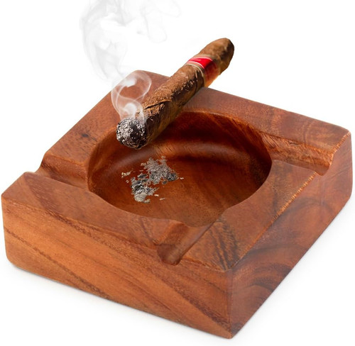 Wooden cigar ashtray 4 - wooden,